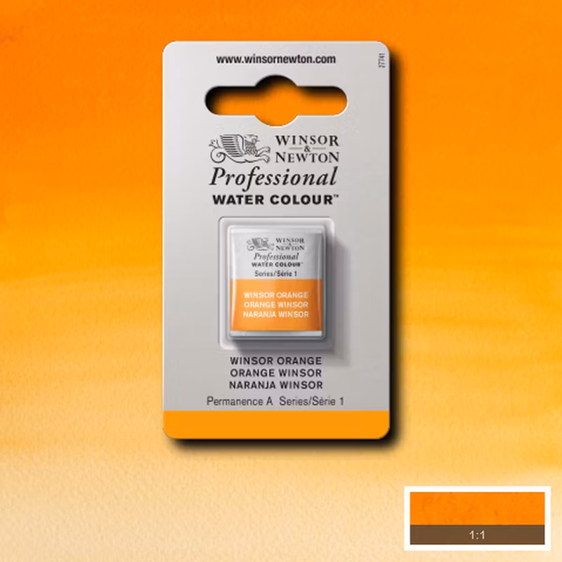 Akvarellfärg Winsor & Newton Prof. 1/2-kopp  Winsor orange 724 S1