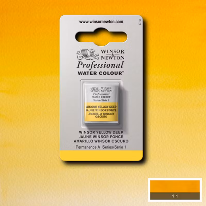 Akvarellfärg Winsor & Newton Prof. 1/2-kopp  Winsor yellow deep 731 S1