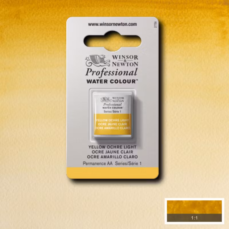 Akvarellfärg Winsor & Newton Prof. 1/2-kopp  Yellow Ochre Light 745 S1