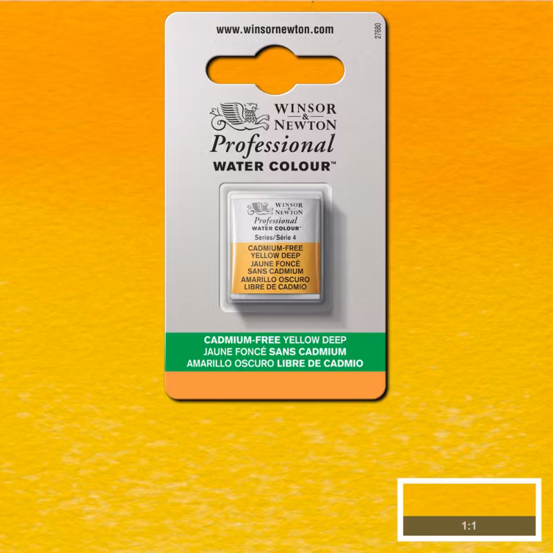 Akvarellfärg Winsor & Newton Prof. 1/2-kopp cadmiumum-free yellow deep 891