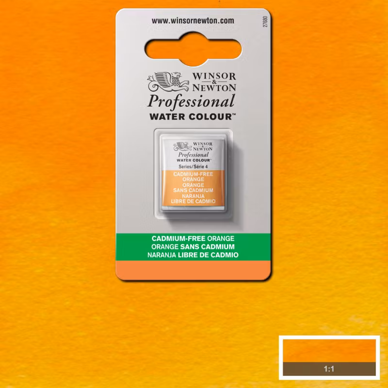 Akvarellfärg Winsor & Newton Prof. 1/2-kopp cadmium-free orange 899