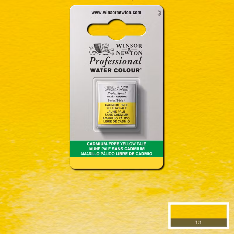 Akvarellfärg Winsor & Newton Prof. 1/2-kopp cadmium-free yellow pale 907