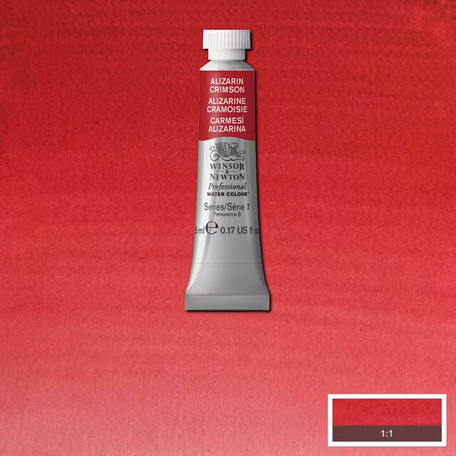 Akvarellfärg Winsor & Newton Prof. 14ml  Alizarin crimson 004 (3F) S1