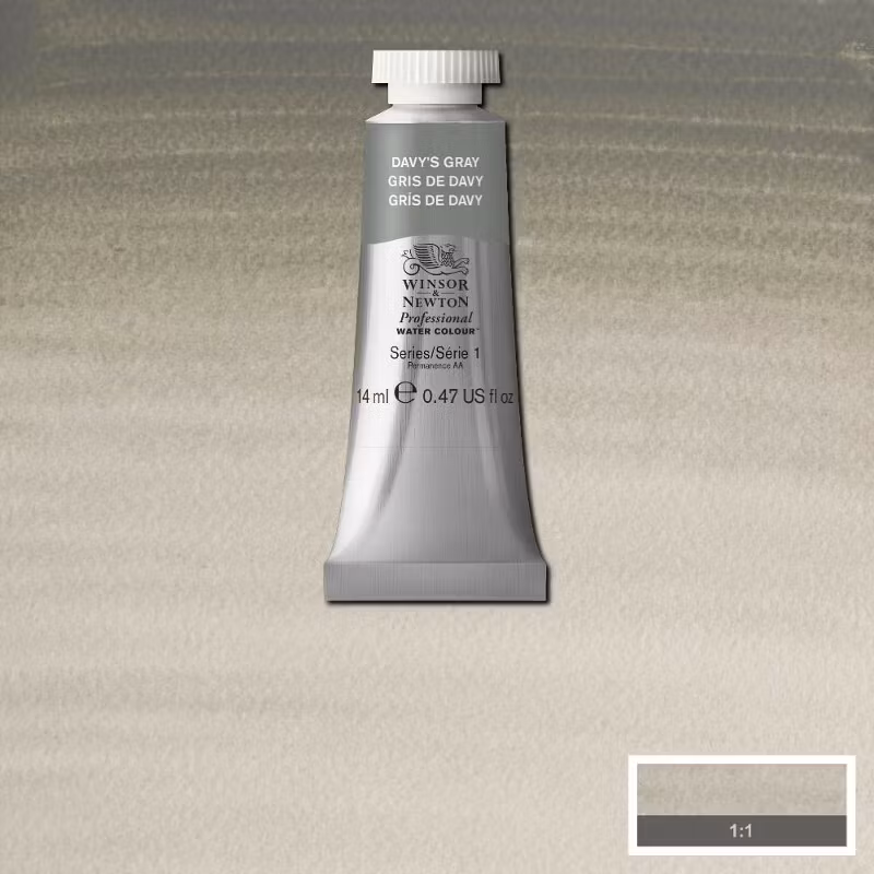 Akvarellfärg Winsor & Newton Prof. 14ml  Davy’s gray 217 (3F) S1