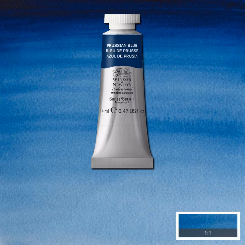 Akvarellfärg Winsor & Newton Prof. 14ml  Prussian blue 538 (3F) S1
