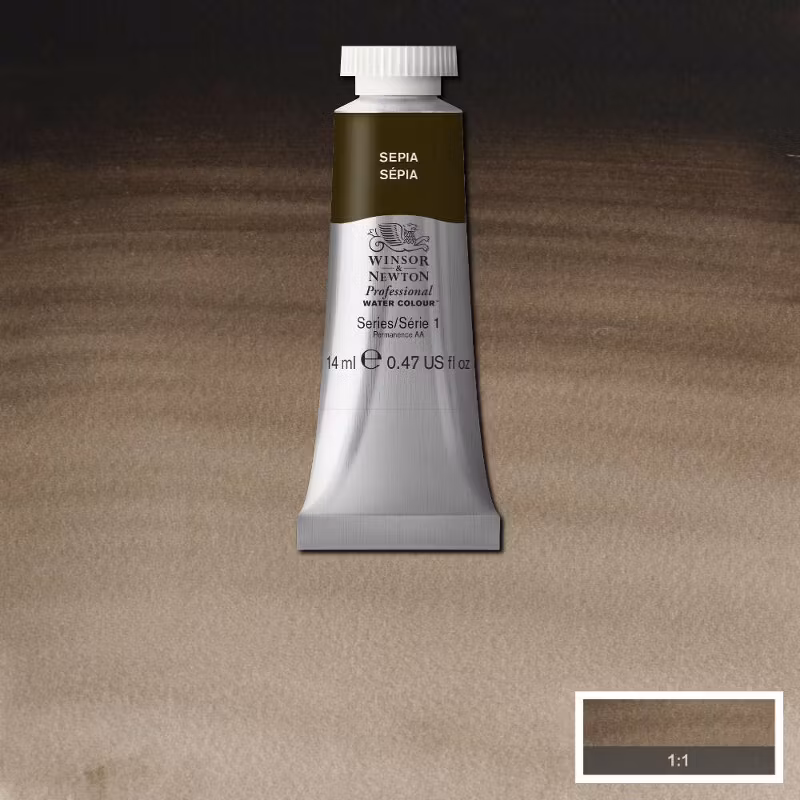 Akvarellfärg Winsor & Newton Prof. 14ml  Sepia 609 (3F) S1
