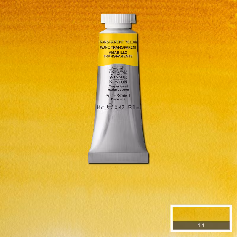 Akvarellfärg Winsor & Newton Prof. 14ml  Transparent yellow  653 (3F) S2