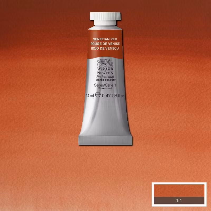 Akvarellfärg Winsor & Newton Prof. 14ml  Venetian red 678 (3F) S1