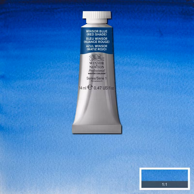 Akvarellfärg Winsor & Newton Prof. 14ml  Winsor blue (red shade) 709 (3F) S1