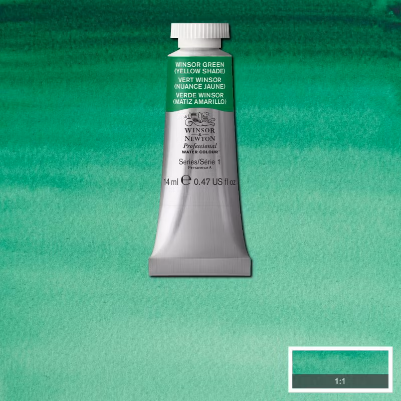 Akvarellfärg Winsor & Newton Prof. 14ml  Winsor green (yellow shade) 721 (3F) * S1