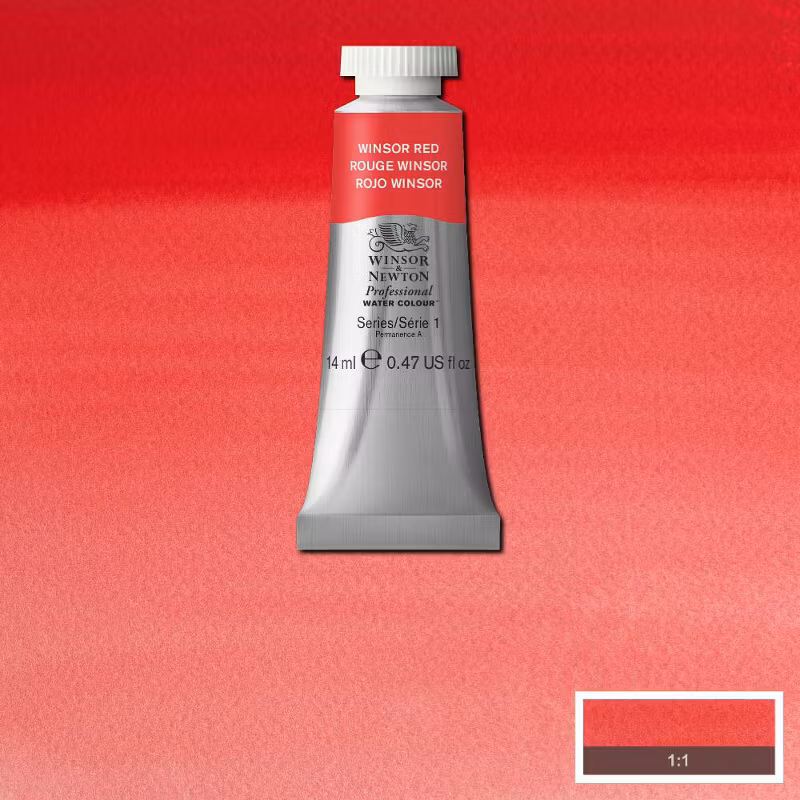 Akvarellfärg Winsor & Newton Prof. 14ml  Winsor red 726 (3F) S1