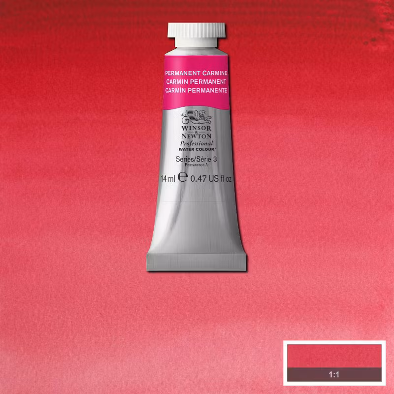 Akvarellfärg Winsor & Newton Prof. 14ml  Permanent carmine 479 (3F) S3