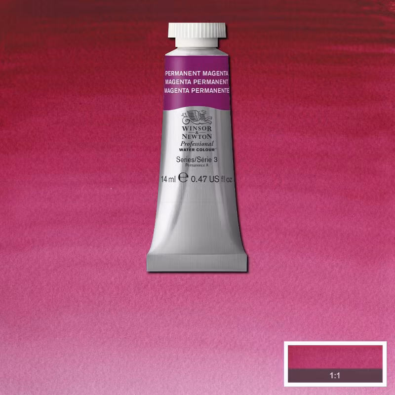 Akvarellfärg Winsor & Newton Prof. 14ml  Permanent magenta  489 (3F) S3