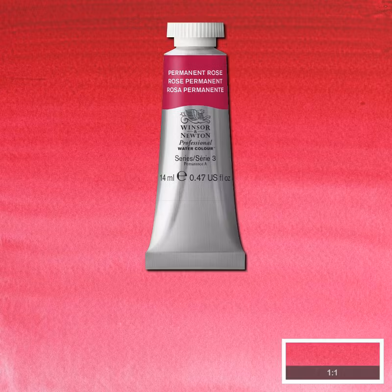 Akvarellfärg Winsor & Newton Prof. 14ml  Permanent rose 502 (3F) * S3