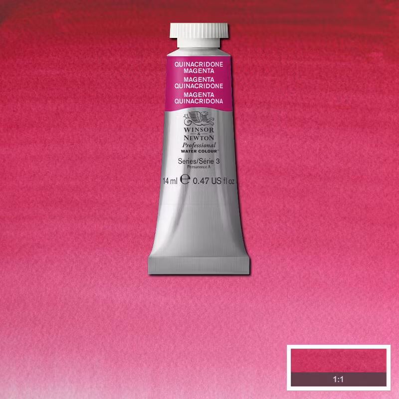 Akvarellfärg Winsor & Newton Prof. 14ml  Quinacridone magenta 545 (3F) S3