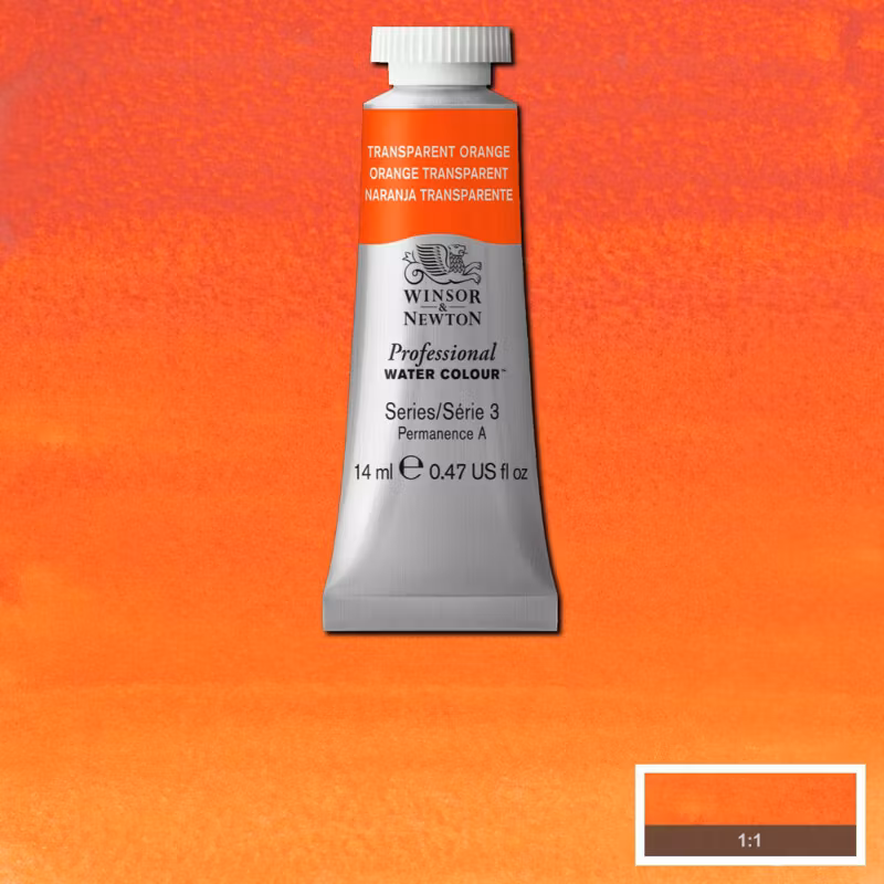 Akvarellfärg Winsor & Newton Prof. 14ml  Transparent orange 650 (3F)