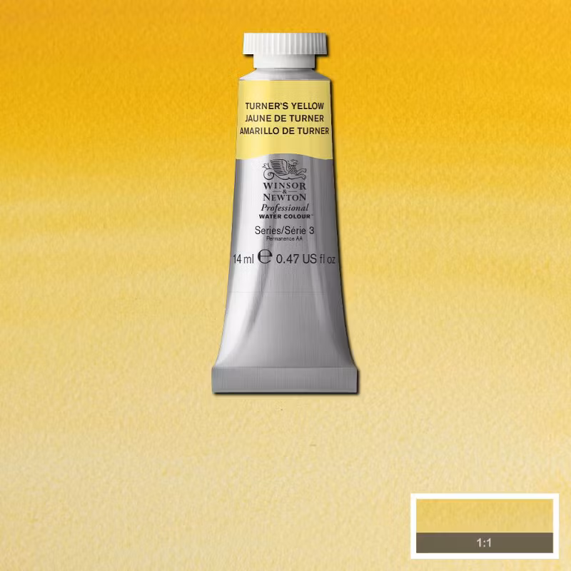 Akvarellfärg Winsor & Newton Prof. 14ml  Turners Yellow  649 (3F) S3