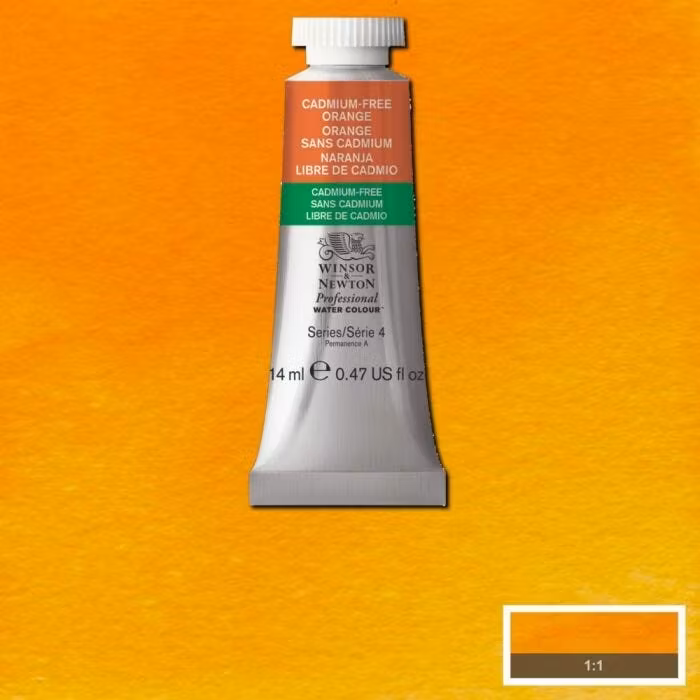 Akvarellfärg Winsor & Newton Prof. 14ml  cadmium-free orange 899 (3F)