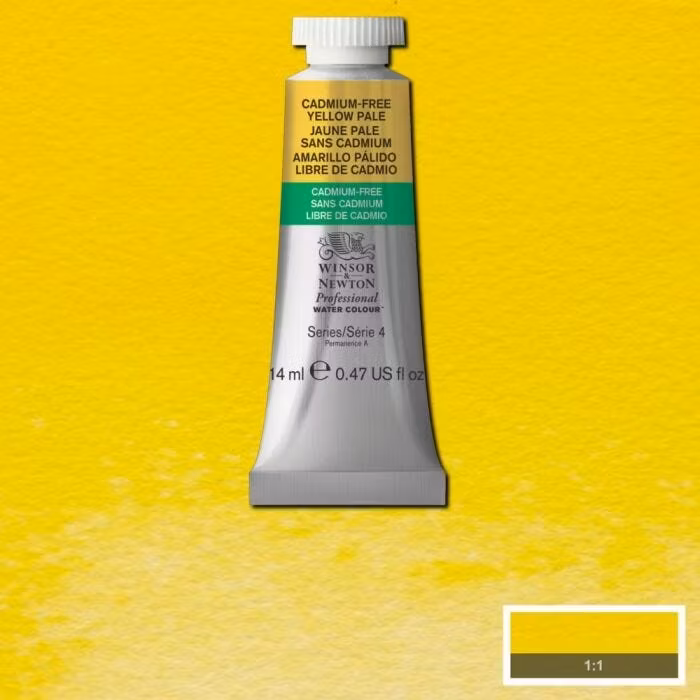 Akvarellfärg Winsor & Newton Prof. 14ml  cadmium-free yellow pale 907 (3F)