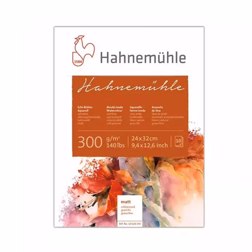 Hahnmuhle-Coldpress-300g-24x32cm-10st