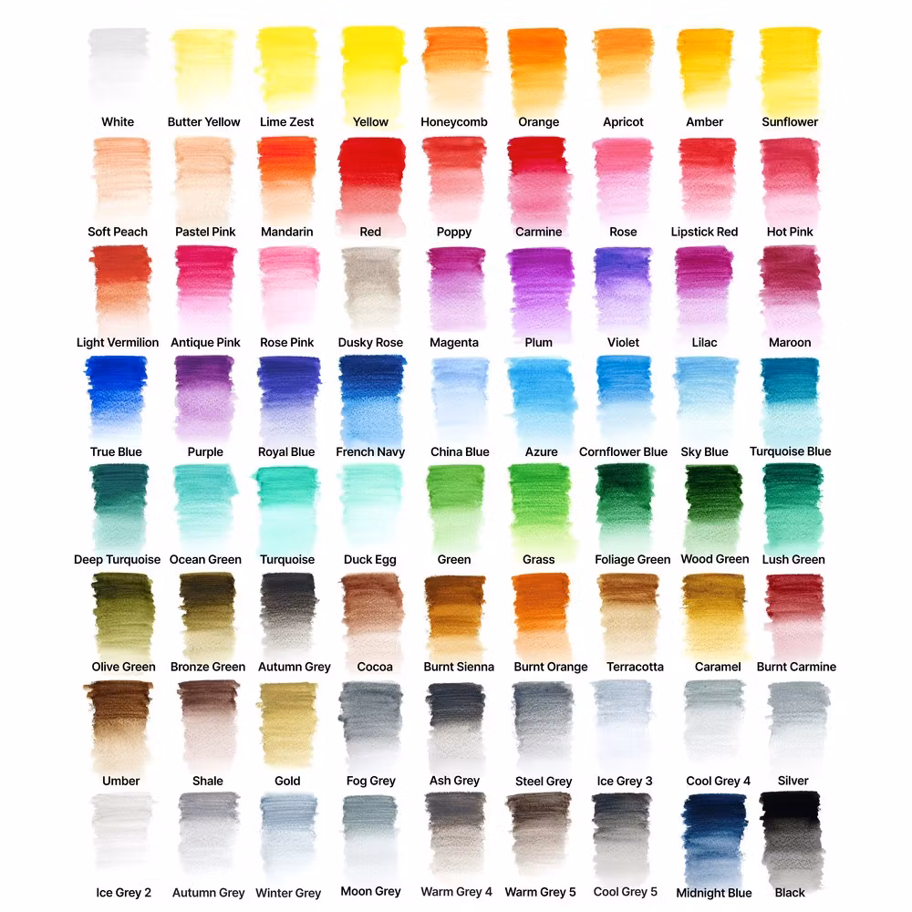 Akvarellpennset Winsor & Newton Studio Collection 72 kulörer