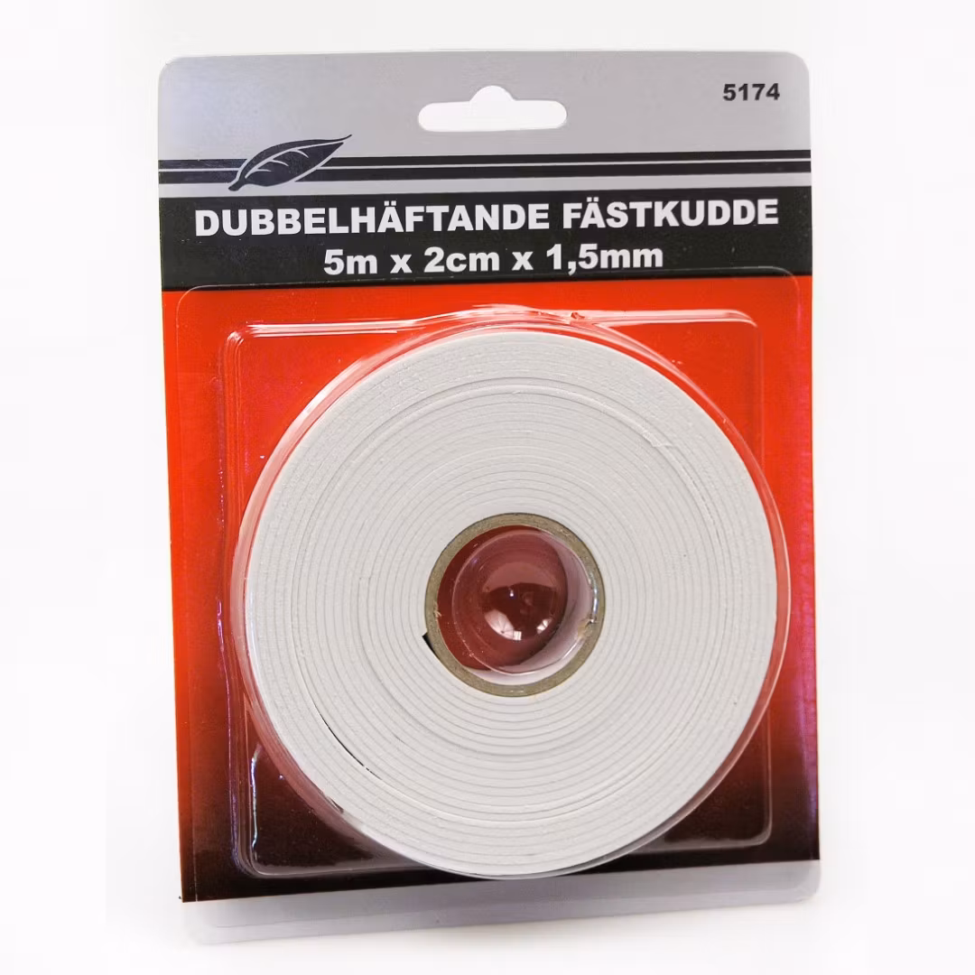 Dubbelhäftande tejp-5 meterx2cm-Fästkudde