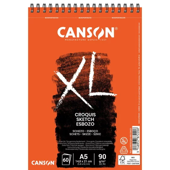 XL Croquis skissblock A5 90g-Canson