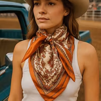 Paisley Wild Rug Burnt Orange Brown White