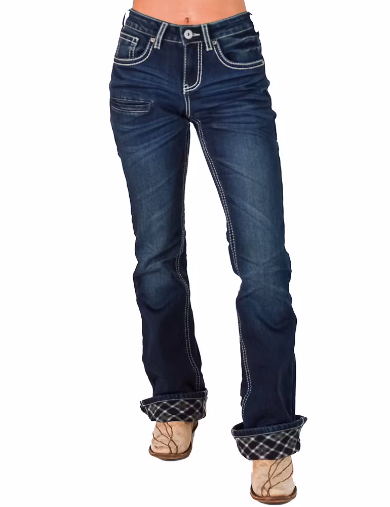 Cowgirl Tuff Co Winter Bootcut Stitch Jeans Short