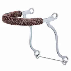 Weaver hackamore med flätat lädernosband