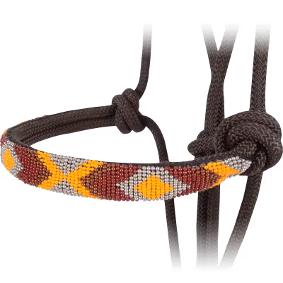 Cashel repgrimma med pärlbroderi + matchande ledrep