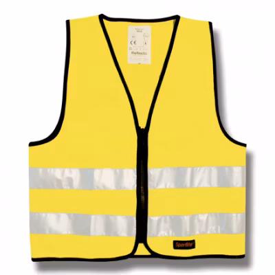 HANSBO SPORT reflexväst med dragkedja