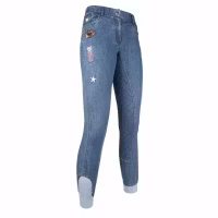 HKM Patches denimridbyxa silikonskodd