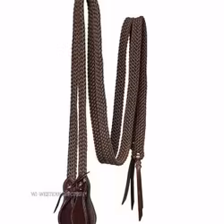 Braided split reins with slobbers