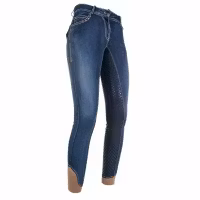 HKM ridbyxor Pasadena Summer Denim silikon helskodd