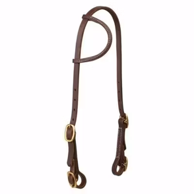 Weaver Working Tack Sliding Ear Headstall with Buckle Bit