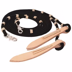 Weaver Vaquero Split Rein i Black/Tan