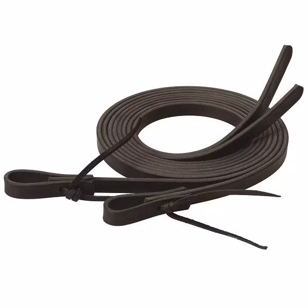 Weaver Heavy Harnes 5/8" Split Reins 7' - Black Leather