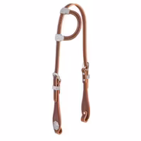 Weaver Hand Tooled Flat Sliding Ear Huvudlag med Sunburst Border