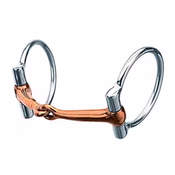 Weaver Western Dee Snaffle Bit Copper Plated Mouth
