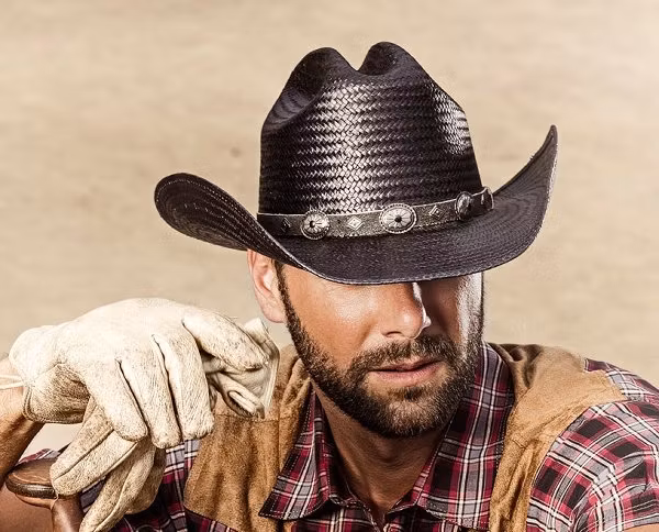 Stars & Stripes cowboyhat Bronx 100% staw B