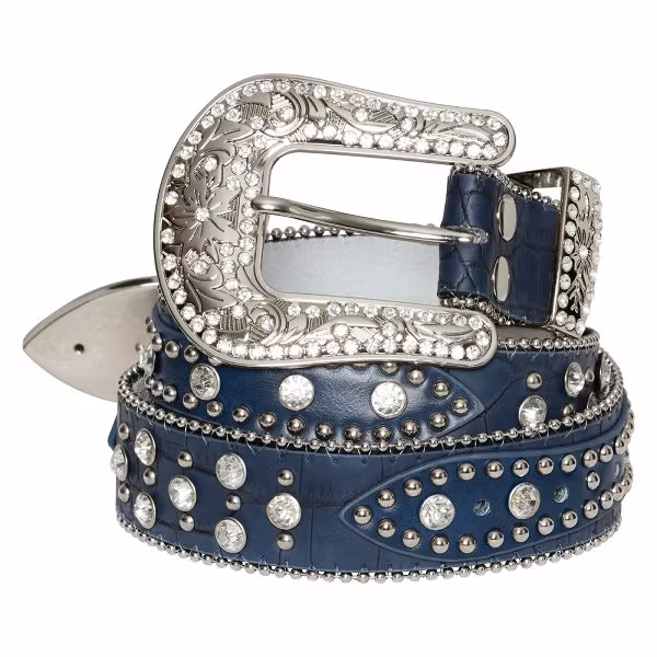 Stars & Stripes westernbelt STONE-4 blue