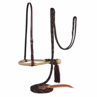 Professional´s Choice Bosal/Mecate Set Black/Wine 7/16" Flat Braid Mecate