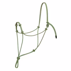 Weaver Silvertip Four Knot Ropehalter - Green/Tan
