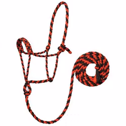 Weaver Braided Ropehalter Red/Black