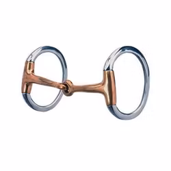 Weaver Eggbutt Snaffle Bit, 4,5" Copper Plated Mouth