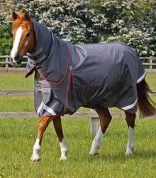 Premier Equine Buster 150g Turnout Rug with Classic Neck Cover Grey