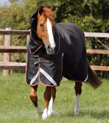Premier Equine Titan 100g Turnout Rug with Snug-Fit Neck Cover Black