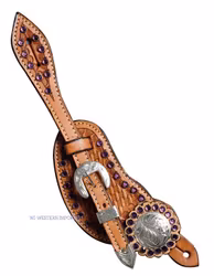 Spurstrap Burgundy Stones