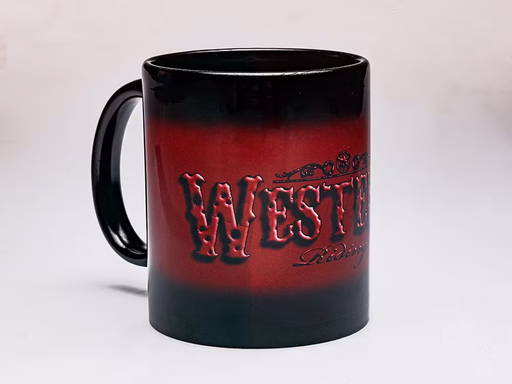 World of Western svart kaffe/temugg Western